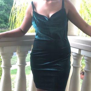 Velvet Spaghetti Strap Dress